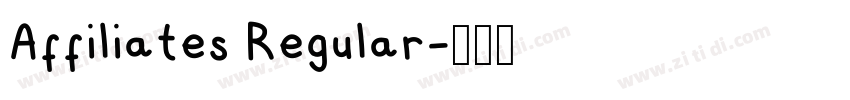 Affiliates Regular字体转换